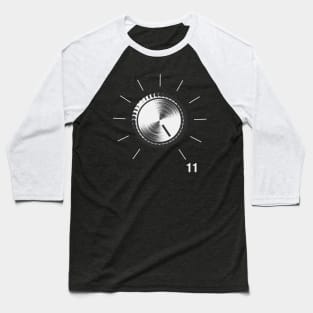 These Go To Eleven - Volume Knob - Guitar print Baseball T-Shirt